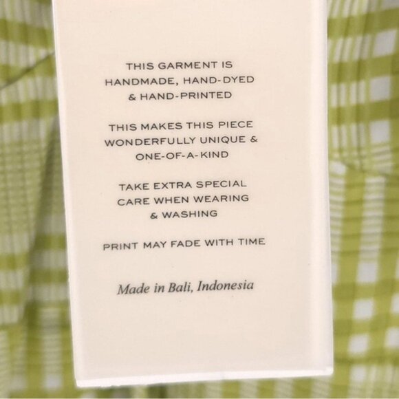 NWT FAITHFULL THE BRAND Imogen Mini Dress Djerra Check Lime FF1621-DCL SMALL - Picture 12 of 14